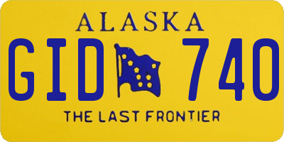 AK license plate GID740