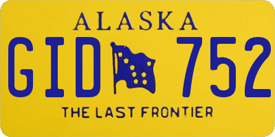 AK license plate GID752