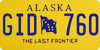 AK license plate GID760