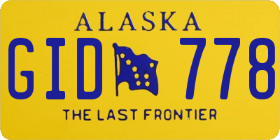 AK license plate GID778