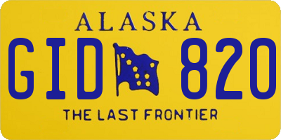 AK license plate GID820