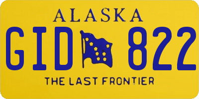 AK license plate GID822