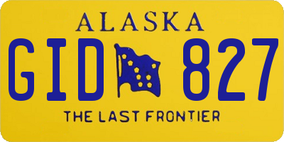 AK license plate GID827