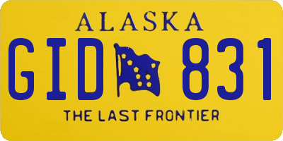 AK license plate GID831