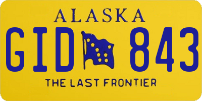 AK license plate GID843