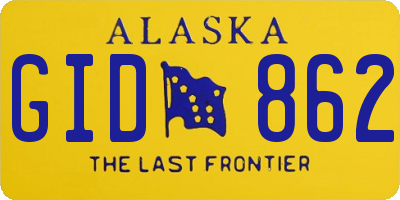 AK license plate GID862