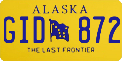 AK license plate GID872
