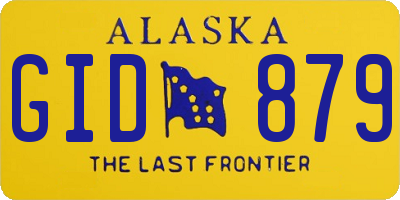 AK license plate GID879