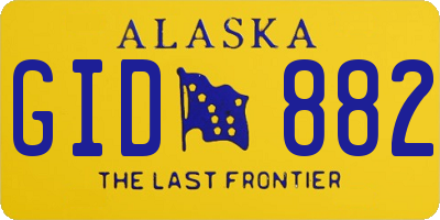 AK license plate GID882