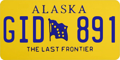 AK license plate GID891