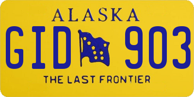 AK license plate GID903