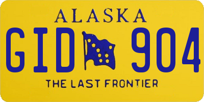 AK license plate GID904