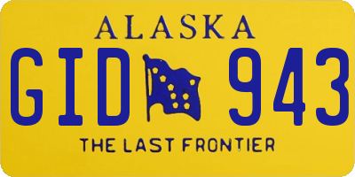AK license plate GID943