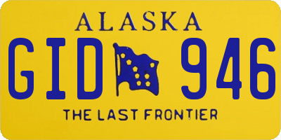 AK license plate GID946