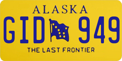 AK license plate GID949