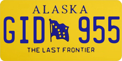 AK license plate GID955