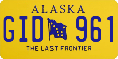 AK license plate GID961