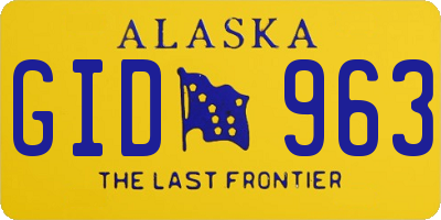 AK license plate GID963