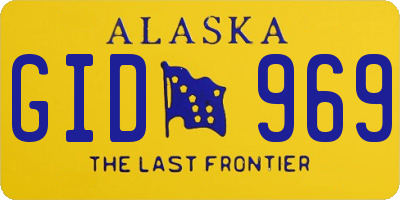 AK license plate GID969