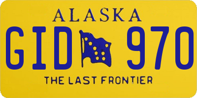 AK license plate GID970