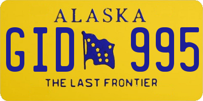 AK license plate GID995