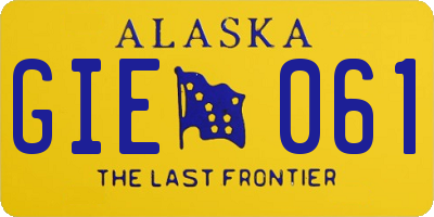 AK license plate GIE061