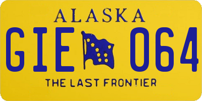 AK license plate GIE064