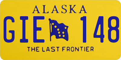 AK license plate GIE148