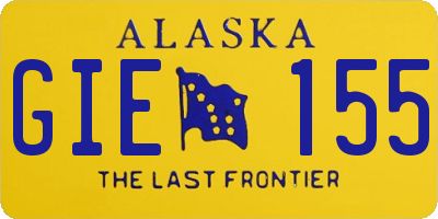 AK license plate GIE155