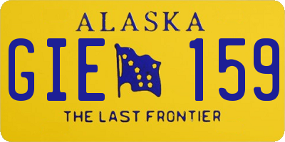 AK license plate GIE159