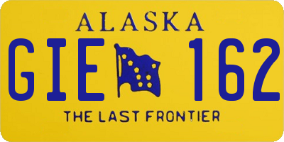 AK license plate GIE162