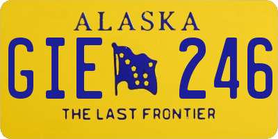 AK license plate GIE246