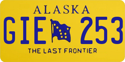 AK license plate GIE253