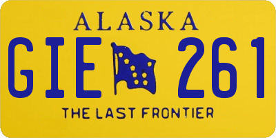 AK license plate GIE261
