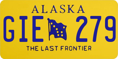 AK license plate GIE279