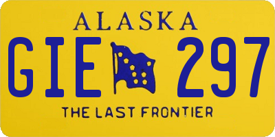 AK license plate GIE297