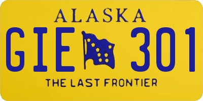 AK license plate GIE301
