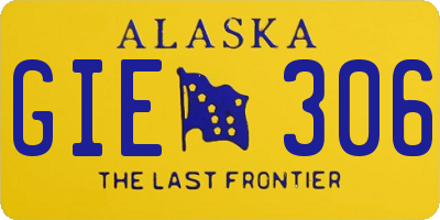 AK license plate GIE306