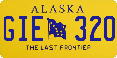 AK license plate GIE320