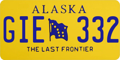 AK license plate GIE332