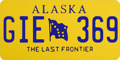 AK license plate GIE369