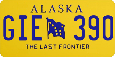 AK license plate GIE390
