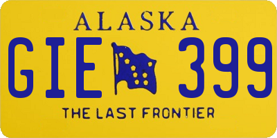 AK license plate GIE399