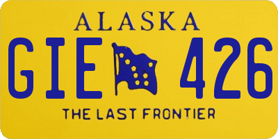 AK license plate GIE426