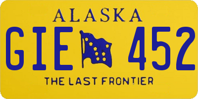 AK license plate GIE452