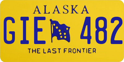 AK license plate GIE482