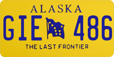 AK license plate GIE486