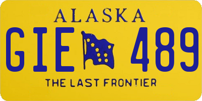 AK license plate GIE489