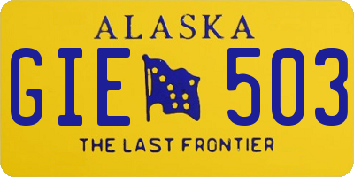 AK license plate GIE503