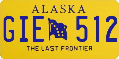 AK license plate GIE512